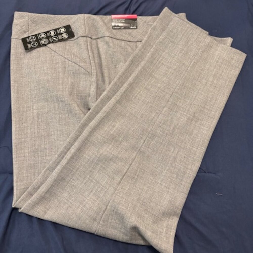 MOVING SALE- NWTInvestments Secret Support Gray Straight Leg Pull-on 18WSHORT - Picture 1 of 8